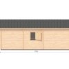 Le chalet Luke 6.5m x 7.7m, 68 mm