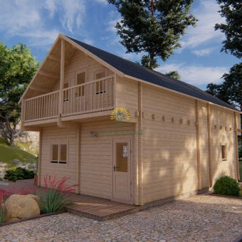 Le chalet Verona 5.93 m x 8.75 m, 68 mm