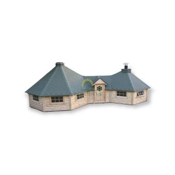 Double grill chalet 9.2 m² + 16.5 m² avec couloir 1.8 m