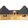 Double Kota Finlandais Octogonal avec Couloir (2 × 16,5 m² + 5,78 m²) – 38,8 m²