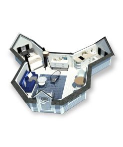 Chalet de camping Kota 16.5m² avec 2 extensions