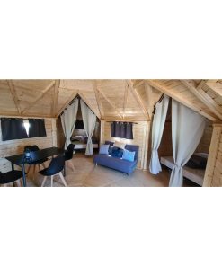 Chalet de camping Kota 16.5m² avec 2 extensions