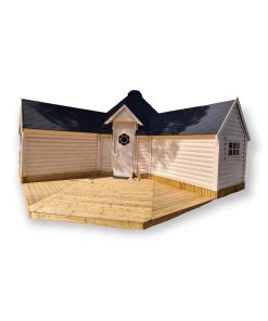 Chalet de camping Kota 16.5m² avec 2 extensions