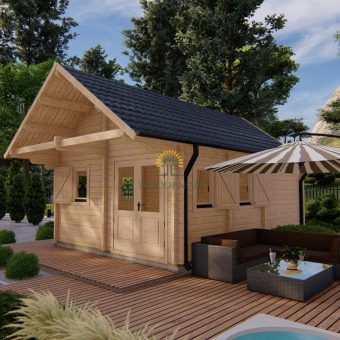Chalet avec loft - TORINO (4.5 m x 6 m), 68 mm