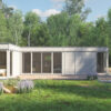 Cube de glamping isolée (L Forme)