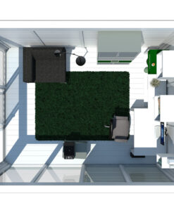 Maison de jardin isolée Cube - Jardin bureau (3 m x 4 m)