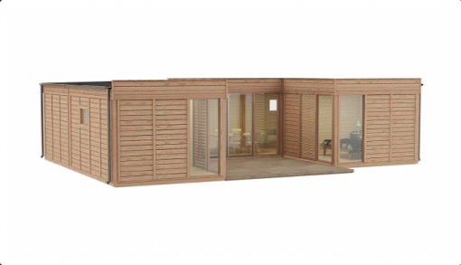Cube de glamping isolée (U Forme)