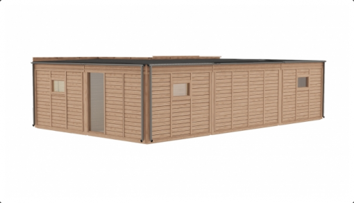 Cube de glamping isolée (U Forme)