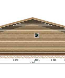 Le chalet Petunia  690 cm x 790 cm (54,5 m²)