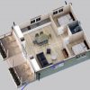 Le chalet Petunia A 690 cm x 790 cm (54,5 m²)