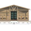 Le chalet Petunia  690 cm x 790 cm (54,5 m²)