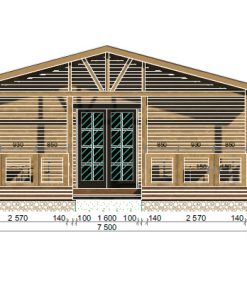 Le chalet Petunia  690 cm x 790 cm (54,5 m²)