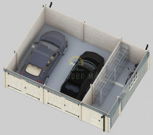 Double garage Favori 5.7m x 7.7m; (43.7 m²)