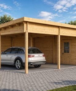 Tivoli – Abri Double Voitures avec Studio (5,95 × 9,5 m, 44 mm)