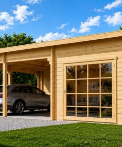Tivoli – Abri Double Voitures avec Studio (5,95 × 9,5 m, 44 mm)