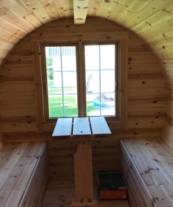 Sauna Tonneau 5.9 m Ø 2.27 m avec l’entrée latérale