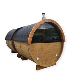 Sauna Tonneau 4.8 m Ø 2.27 m avec l’entrée latérale