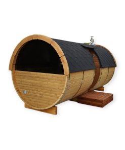 Sauna Tonneau 4.8 m Ø 2.27 m avec l’entrée latérale