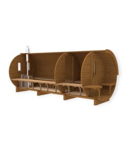 Sauna Tonneau 5.9 m Ø 2.27 m avec l’entrée latérale