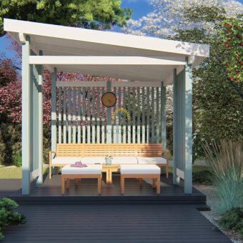 Gazebo en bois PERGOLA 01 (3 m x 3 m)