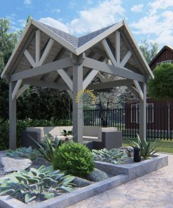 Gazebo en bois PERGOLA 02 (3 m x 3 m)