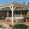 Gazebo en bois PERGOLA 04 (4 m x 4 m)