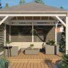 Gazebo en bois PERGOLA 04 (4 m x 4 m)