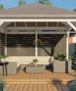 Gazebo en bois PERGOLA 04 (4 m x 4 m)