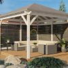 Gazebo en bois PERGOLA 04 (4 m x 4 m)