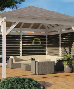 Gazebo en bois PERGOLA 04 (4 m x 4 m)