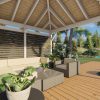 Gazebo en bois PERGOLA 04 (4 m x 4 m)