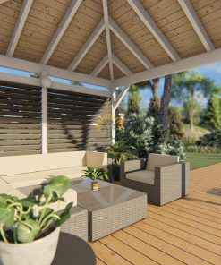Gazebo en bois PERGOLA 04 (4 m x 4 m)