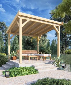 Gazebo en bois PERGOLA 05 (3 m x 3 m)