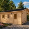 Garage en bois avec carport 36 m² (6.8 × 5.6 m)