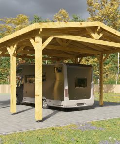 Carport pour voiture de camping