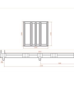 Sauna moderne 2.3 m x 2.3 m