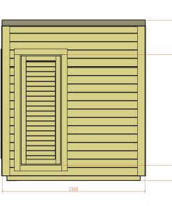 Sauna moderne 2.3 m x 2.3 m