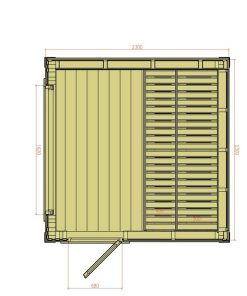 Sauna moderne 2.3 m x 2.3 m