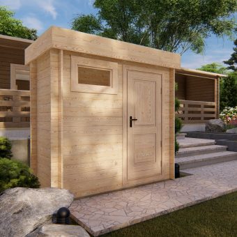 Abri de jardin Lulu (2.4×1.2m), 28 mm