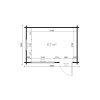 Abri de jardin Lulu (3.4×2.4m), 28 mm