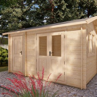 Abri de jardin Megy 2.6m x 4.1m, 28 mm