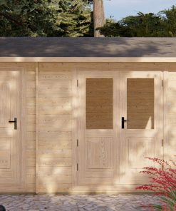 Abri de jardin Megy 2.6m x 4.1m, 28 mm