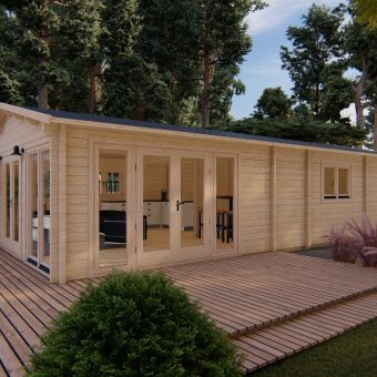 Le chalet – Orchidea 6 m x 11.5 m, 68 mm