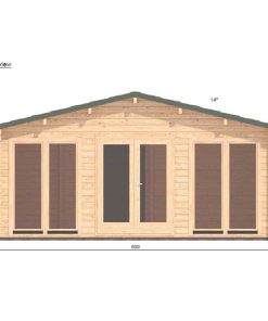 Le chalet – Orchidea 6 m x 11.5 m, 68 mm