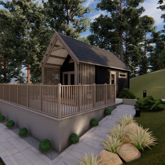 Le chalet – Scandi 3,7 m x 5,4 m 44mm