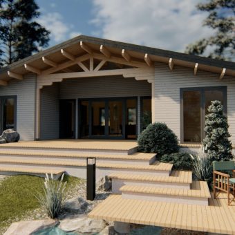 Le chalet – Takoma (12m x 8m), 68mm
