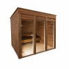 Sauna extérieur 2.4 x 2.4 m compact bois éco