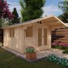 Abri de jardin Alva 3x4m, 28mm