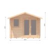Abri de jardin Alva 3x4m, 28mm