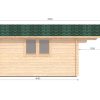 Abri de jardin Alva 3x4m, 28mm